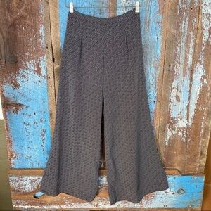 Worthington Palazzo Black Print Pants Size S